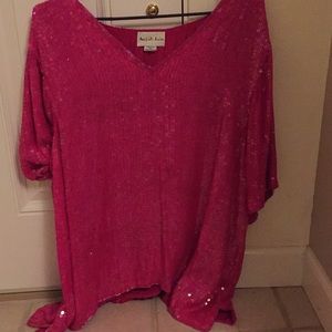 Anjali Jain pink sequence top